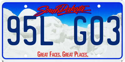 SD license plate 95LG03