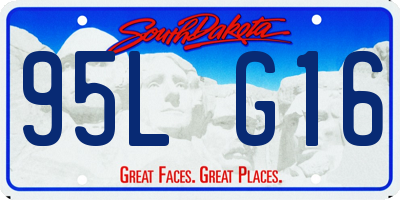 SD license plate 95LG16