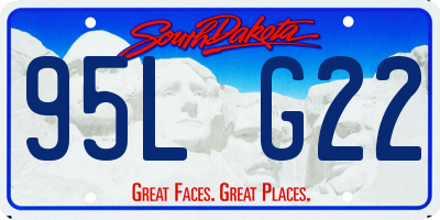 SD license plate 95LG22