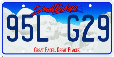 SD license plate 95LG29