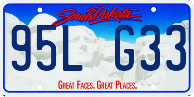 SD license plate 95LG33