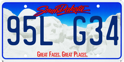 SD license plate 95LG34