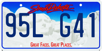 SD license plate 95LG41