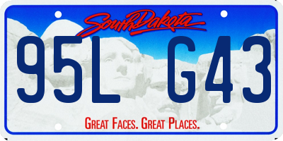 SD license plate 95LG43