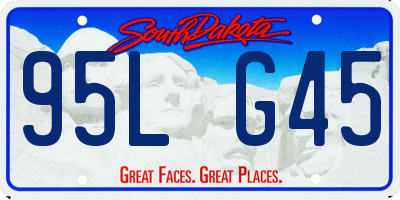 SD license plate 95LG45