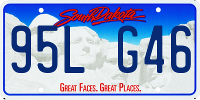 SD license plate 95LG46