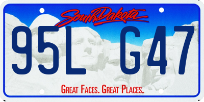 SD license plate 95LG47