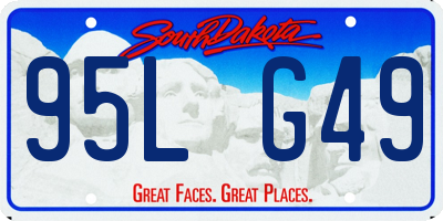 SD license plate 95LG49