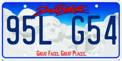 SD license plate 95LG54