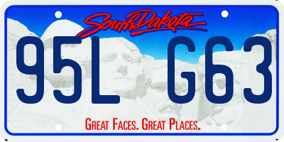 SD license plate 95LG63