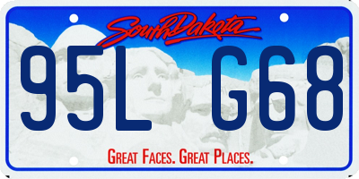 SD license plate 95LG68