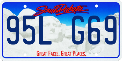 SD license plate 95LG69