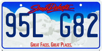 SD license plate 95LG82