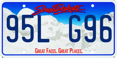 SD license plate 95LG96