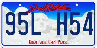 SD license plate 95LH54