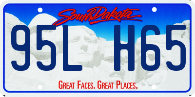 SD license plate 95LH65
