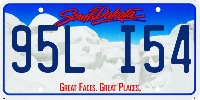 SD license plate 95LI54