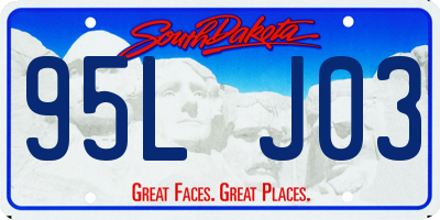 SD license plate 95LJ03