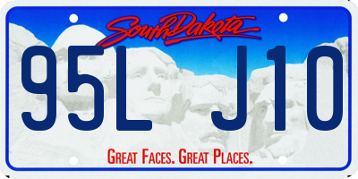 SD license plate 95LJ10