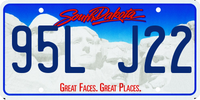 SD license plate 95LJ22