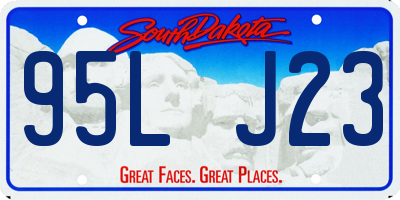 SD license plate 95LJ23