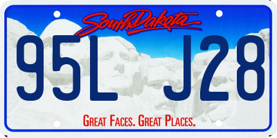 SD license plate 95LJ28