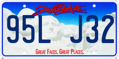 SD license plate 95LJ32