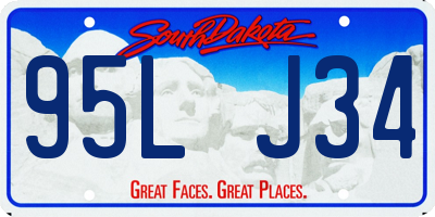 SD license plate 95LJ34