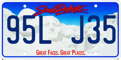 SD license plate 95LJ35
