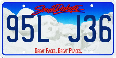 SD license plate 95LJ36