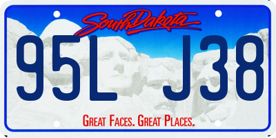 SD license plate 95LJ38