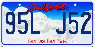 SD license plate 95LJ52