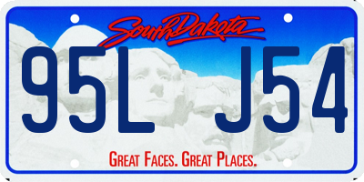 SD license plate 95LJ54