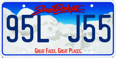 SD license plate 95LJ55