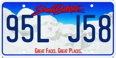 SD license plate 95LJ58