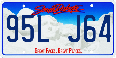 SD license plate 95LJ64