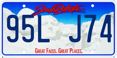 SD license plate 95LJ74