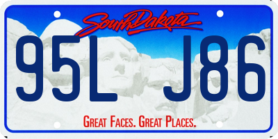 SD license plate 95LJ86