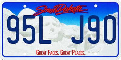 SD license plate 95LJ90