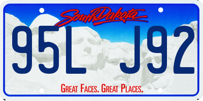 SD license plate 95LJ92