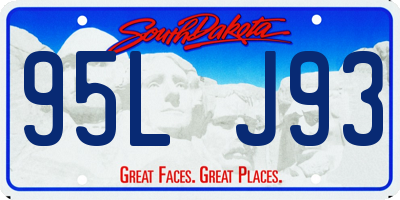 SD license plate 95LJ93