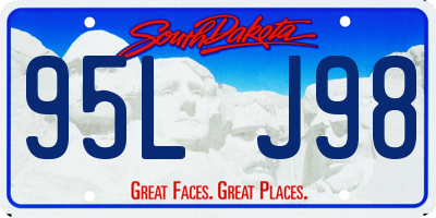 SD license plate 95LJ98