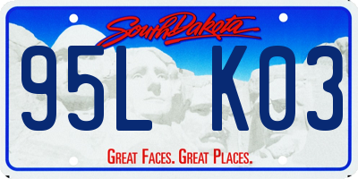 SD license plate 95LK03
