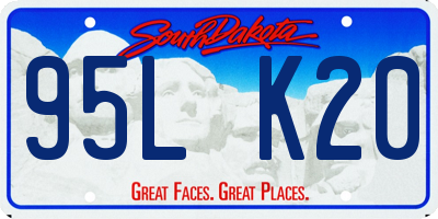 SD license plate 95LK20
