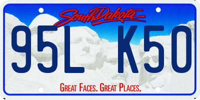 SD license plate 95LK50