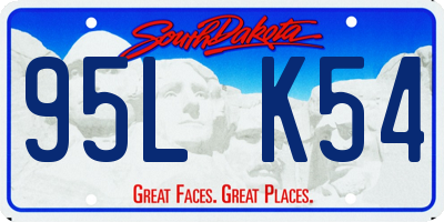 SD license plate 95LK54