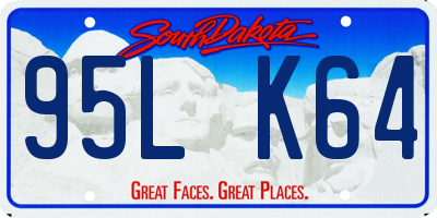 SD license plate 95LK64