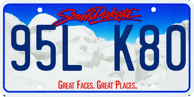 SD license plate 95LK80