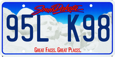 SD license plate 95LK98