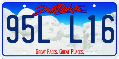 SD license plate 95LL16